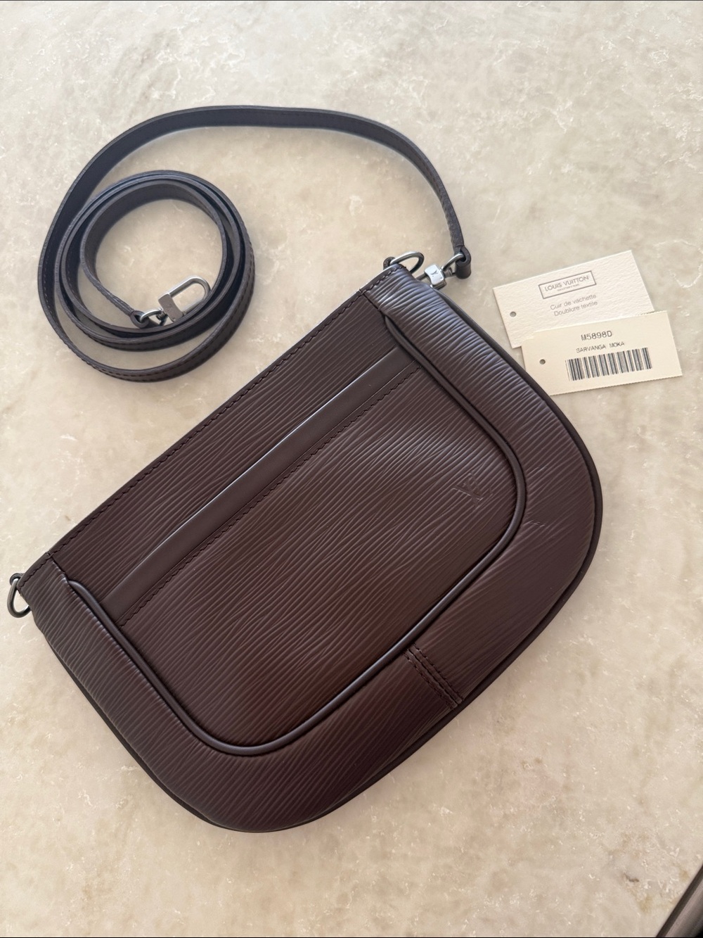 Louis Vuitton Dark Brown Epi Leather Messenger Crossbody